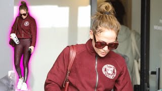 Jennifer Lopez Works Up A Sweat At Tracy Anderson Gym [upl. by Weidner347]