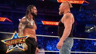 Brock Lesnar shocks Roman Reigns with SummerSlam return SmackDown Dec 31 2021 [upl. by Iarahs444]