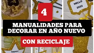 4 MANUALIDADES PARA DECORAR TU FIESTA DE AÑO NUEVO [upl. by Ardath360]