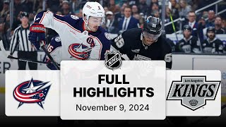 NHL Highlights  Blue Jackets vs Kings  November 9 2024 [upl. by Penrod302]