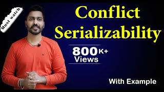 Lec84 Conflict Serializability  Precedence Graph  Transaction  DBMS [upl. by Mersey]