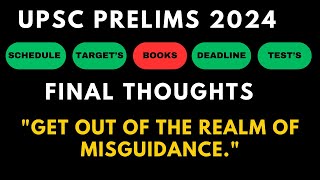 UPSC Prelims 2024 Strategy  FINAL SCHEDULE FOR PRELIMS 2024 [upl. by Cung]