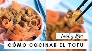 FIDEOS de ARROZ CHINOS Noodles Veganos 🍜 Cómo Cocinar Tofu [upl. by Yenolem]