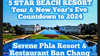 A full tour of a 5 star beach resort on the Gulf Of Thailand New Years Eve night countdown2024 [upl. by Oruam]