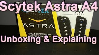 Scytek Astra A4 Alarm Remote start amp Keyless Entry Combo Unboxing amp Explaining [upl. by Lucine]