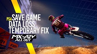 MX vs ATV All Out  Supercross Gameplay  Save Game Data Loss Temporary Fix [upl. by Cullen]