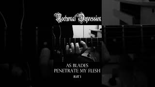 Nocturnal Depression  As Blades Penetrate My Flesh Guitar Riffs shorts blackmetal guitar [upl. by Eciened393]