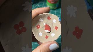 DIY New creation from Clay Christmas Plates 🍽️ clayartcreations diy shortsvideo [upl. by Amo]