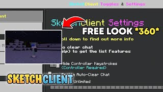 BEST MCPE CLIENT WITH FREELOOK  Sketch Client v2 MCPE CLIENT [upl. by Hecht248]