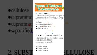 Types of Dialyzer  Types of Dialyzer Membrane [upl. by Anik485]