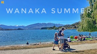 Wanaka Town Centre Walk Dec 2023  New Zealand Walking Tour 4K  Lake Wanaka  New Zealand Summer [upl. by Hgielrak]