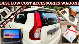 Best WagonR 2020 Accessories With PriceWagonR 2020 ModifiedAndroid Music SystemSeat CoverSpoiler [upl. by Anoli995]