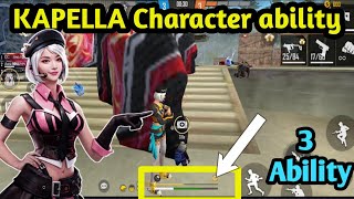 kapella ability free fire  free fire kapella character ability  ff kapella ability  kapella skill [upl. by Ytsirc]