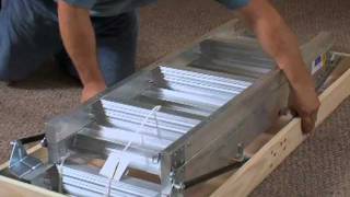 Werner Aluminum Attic Ladder  Long Installation Video [upl. by Adnwahs]