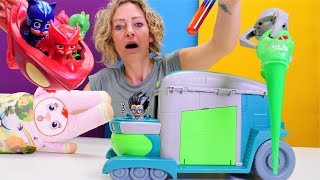 PJ Masks Toys  Nicole erzählt eine GuteNachtGeschichte  Spielzeugvideo für Kinder [upl. by Yttig]