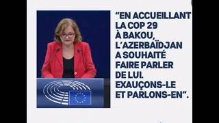 Nathalie Loiseau COP29 freearmenianhostages stopgreenwashgenocide [upl. by Sible]