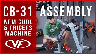 CB31 Plate Loaded Arm Curl and Triceps Machine Assembly  Valor Fitness [upl. by Ditzel]