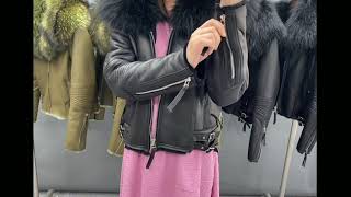 Women Shearling Jacketfashion fur luxury trendy furjacket wholesale vintage [upl. by Akimrej]