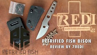 Petrified Fish PFE13 Bison Neck Knife Review  Surprisingly Awesome [upl. by Yddor]