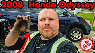 Mobile Mechanic Work Day 2008 Honda Odyssey Timing Belt Tensioner Replacement [upl. by Coralyn]