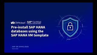 Deploy SAP HANA on Vmware using OVHcloud templates [upl. by Ede]