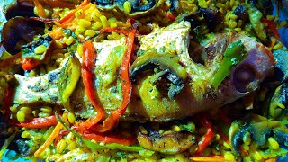 Mediterranean Fish amp Veggies Over Mushroom Ebly [upl. by Feinstein]