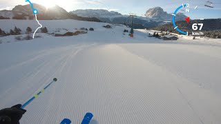 the legendary 8 Gardenissima  pov first lift early morning 4k Ortisei Seceda Italy [upl. by Eissahc]