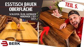 Tisch richtig Ölen ⎜Holz verzinnen ⎜Schwalbenschwanz Intarsien [upl. by Seabrooke]