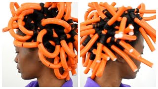 FLEX GRIP ROLLERS VS FLEXI RODS  Which Curls Better Heatless Curls Test On Natural Hair [upl. by Morita]