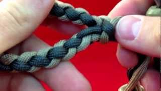 Paracordist How to Make a Four Strand Round Braid Loop  w 4 strands out [upl. by Cassil376]