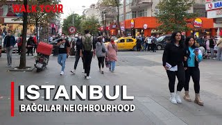 Istanbul Bağcılar Neighbourhood Bağcılar Meydan Walking Tour 16 October 2021 4k UHD 60fps [upl. by Eilah]