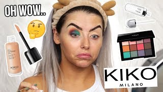 TESTING NEW KIKO MAKEUP FULL FACE OF FIRST IMPRESSIONS REVIEW  TUTORIAL [upl. by Felicity]