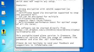 Create certificate encrypted zip file with Aloaha securely encrypted ZIP [upl. by Hniht]