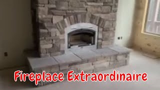 Cultured Stone Fireplace with arch fireplace extraordinaire [upl. by Jeffry532]