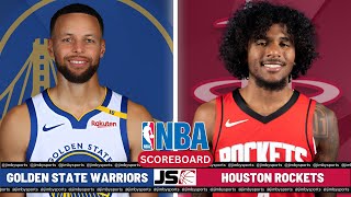 Golden State Warriors Vs Houston Rockets  NBA Live PlayByPlay Scoreboard 2024 [upl. by Marinna]