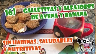 GALLETAS VEGANAS DE AVENA Y BANANA  Sin Harina  Saludables  Nutritivas [upl. by Ecirehc549]