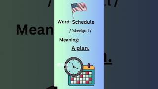 How to Pronounce Schedule in American Accent learnenglish learning [upl. by Aibonez200]