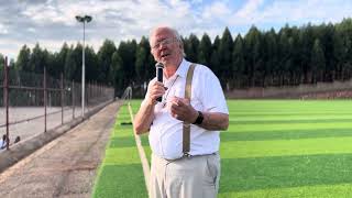 Br John Flood former headteacher addressing the students assembly [upl. by Nylrac]