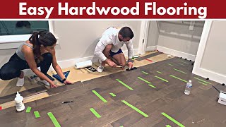 Beginner Hardwood Flooring Installation EASY Floating Floor Method  Builds by Maz [upl. by Thacher763]