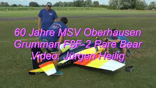 Flugtag 60 Jahre MSV Oberhausen  Grumman F8F2 Rare Bear in Action [upl. by Enerol317]