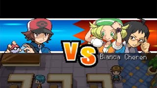 Pokemon Blaze Black  1st Battles vs Bianca and Cheren [upl. by Ahsila]