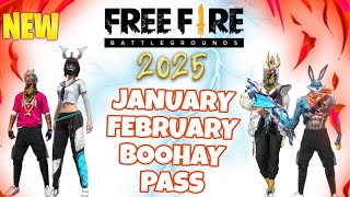 JANUARY  FEBRUARY BOOHAY PASS  2025  NEW UPDATE ABOUT FREE FIRE  DAWN VOYAGE [upl. by Ame]