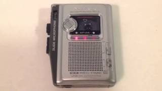 Panasonic RQ L31 Portable Cassette Recorder with Slide Microphone [upl. by Senzer]