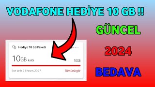 VODAFONE HEDİYE 10 GB  VODAFONE BEDAYA 10GB  VODAFONE ÜCRETSİZ İNTERNET  VODAFONE HEDİYE 20 GB [upl. by Hancock120]