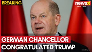 Olaf Scholz Congratulates Trump on US Election Win Emphasizes TransAtlantic Partnership  NewsX [upl. by Meeki740]