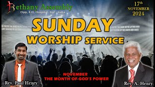 Sunday worship service 17112024 With Rev A Henry Rev Paul Henry Bagckgf [upl. by Elmaleh]