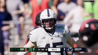 College football 25  Online H2H Gameplay Penn State VS Miami Hurricanes [upl. by Adnamor877]