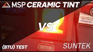 SunTek vs MotoShield Pro Nano Ceramic Tint Film BTU Test [upl. by Lenoyl]