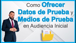 Como Ofrecer Datos de Prueba y Medios de Prueba en Audiencia Inicial │ Dr Erick J Mejía Iglesias [upl. by Thay]