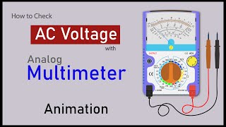 How do you find voltage with an analog multimeter  Measure AC voltage using an analog multimeter [upl. by Ynnaf]